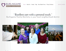 Tablet Screenshot of burlingamefamilydentistry.com